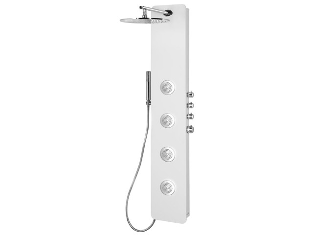 SPIRIT ROUND termostatický sprchový panel nástenný, 250x1550mm, biela