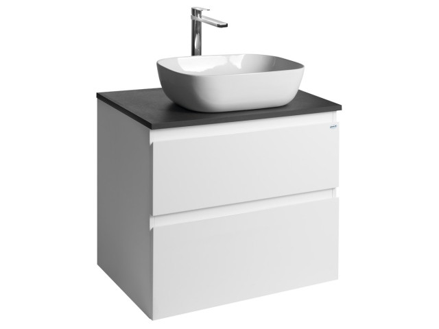 Skrinka ALTAIR s hornou časťou 68 cm, biela/antracitová bridlica