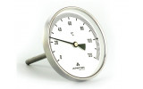 Celonerezový teplomer d100mm so ZADNOU jímkou 45mm, 0-120°C, bimetalový