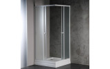 ALAIN štvorcová sprchová zástena 800x800 mm, sklo BRICK