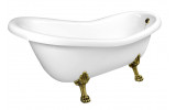 RETRO voľne stojaca vaňa 158x73x72cm, nohy bronz, biela