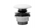 GSI umývadlová výpusť 5/4“, click-clack, keramická zátka, biela