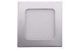 ŠTART LED stropné svetlo, 6W, 230V, 120x120mm, denné biela, 430lm, strieborná