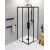 ALTIS LINE BLACK čtvercový sprchový kout 1000x1000 mm, rohový vstup, čiré sklo