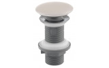 Umývadlová výpusť 5/4“, click-clack, keramická zátka, hr.20-70mm, ivory