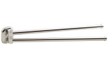 RUMBA otočný držiak uterákov dvojitý, 450mm, chróm