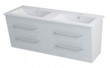 KALI umyvadlová skříňka s umyvadlem 150x50x46 cm, bílá