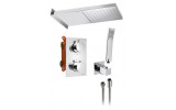 KIMURA podomietkový sprchový set s termostatickou batériou, box, 3 výstupy, chróm