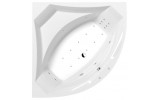 ROSANA HYDRO-AIR masážna vaňa, 140x140x49cm, biela