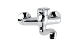 Mereo, Drezová nástenná batéria, Sonáta, 150 mm, s ramienkom plochým vyhnutým 210 mm, chróm CB301N