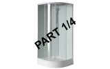 AIGO vanička 900x900 mm, příslušenství a sprchový sloup