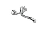 Mereo, Drezová nástenná batéria, Zuna, 150 mm, s ramienkom plochým vyhnutým 210 mm, chróm CB301Z