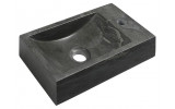 BLOK kamenné umývadielko 40x10x22 cm, otvor vpravo, antracit