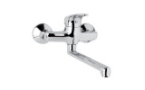 Mereo, Drezová nástenná batéria, Sonáta, 150 mm, s ramienkom plochým rovným 160 mm, chróm CB30202N