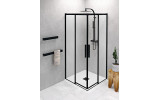 ALTIS LINE BLACK čtvercový sprchový kout 900x900 mm, rohový vstup, čiré sklo