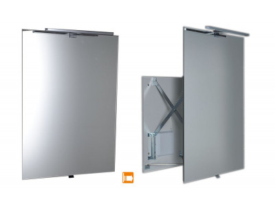 TIRA výsuvné zrkadlo s LED osvetlením 6W 600x800x54-356mm