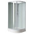 AIGO štvrťkruhový sprchovací box 900x900x2060 mm, biely profil, číre sklo