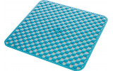 GEO podložka do sprchovacieho kúta 53x53cm s protišmykovou úpravou, kaučuk, modrá