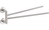 X-STEEL otočný držiak na uteráky dvojitý 420mm, brúsená nerez (104204105)
