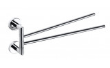 X-ROUND dvojitý držiak na uteráky otočný 450mm, chróm (104204102)