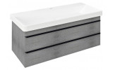 SITIA umývadlová skrinka 101,4x43,2x43,4cm, 2xzásuvka, dub strieborný