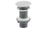 Umývadlová výpusť 5/4“, click-clack, keramická zátka, hr.20-70mm, biela mat