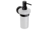 X-ROUND BLACK dávkovač mýdla, mléčné sklo, 230ml, černá