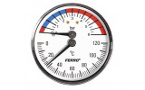 Termomanometer 63mm 1/2" AXIÁLNY 0 - 6bar, 0 - 120°C