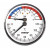 Termomanometer 63mm 1/2" AXIÁLNY 0 - 6bar, 0 - 120°C
