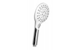 Ručná sprcha s tlačidlom, 6 režimov sprchovanie, priemer 120 mm, ABS / chróm, biela