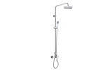 Mereo, Nástenná sprchová batéria Dita 150 mm so sprchovým setom, ručnou a tanierovou sprchou slim 200x200 mm CBE60104SDD